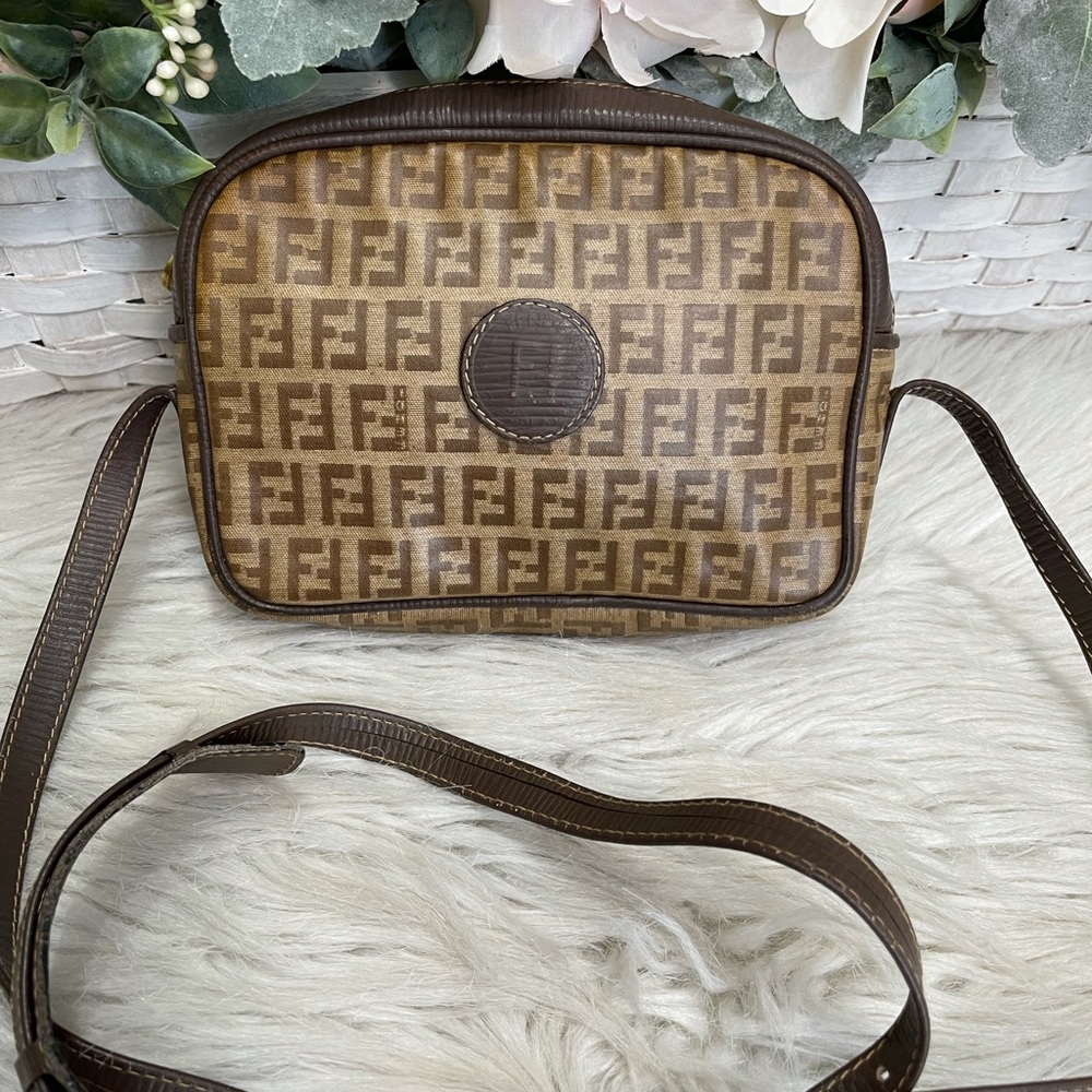 Fendi Brown Monogram Shoulder Bag - Picture 8 of 13
